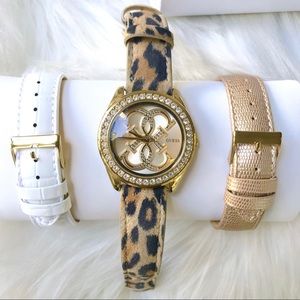 GUESS • Gold watch with interchangeable bands